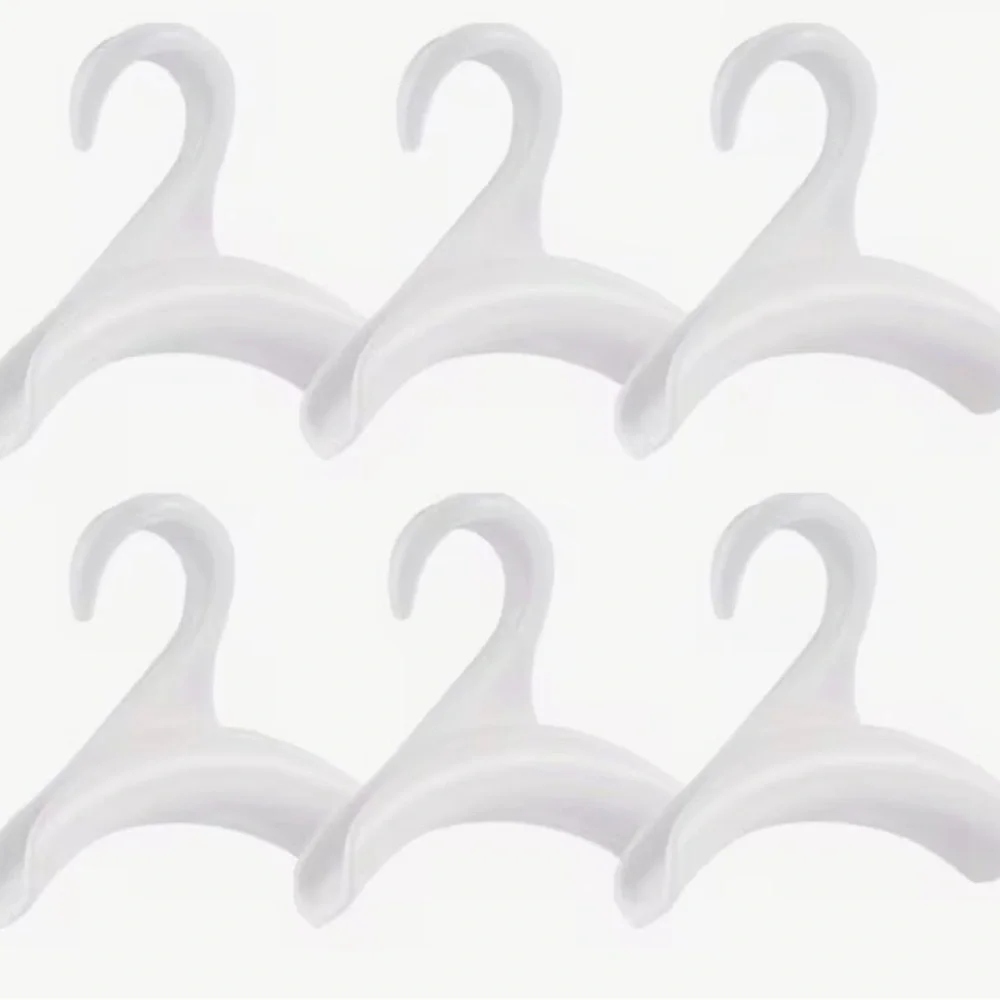 Sleek White Handbag Hangers. Set of Five